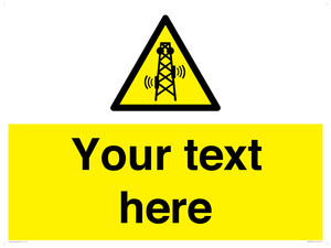 Custom warning RF radiation transmitter